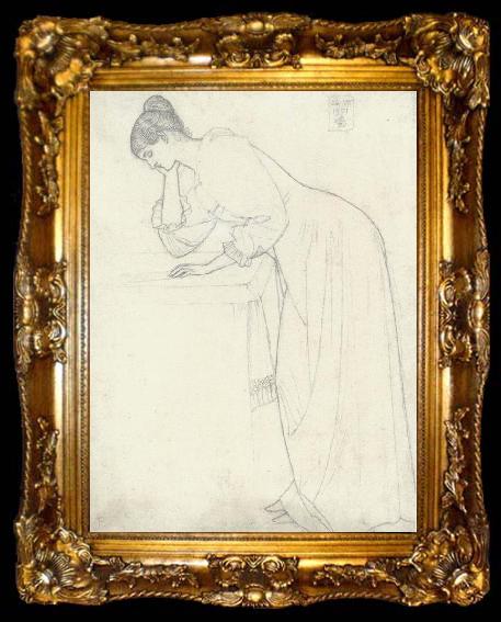 framed  Joseph E.Southall Study of Anna Elizabeth Baker, ta009-2
